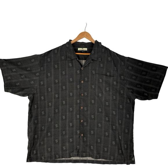 Tommy Bahama Mens 100% Silk "Relax, It's Only Money" Short Sleeve Shirt Size XXL - Picture 2 of 6
